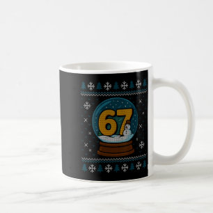 Womens 67 Meme Snow Globe Christmas Ugly Sweater X Coffee Mug