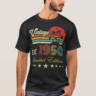 Womens 72nd birthday born 1950 vintage limited edi T-Shirt