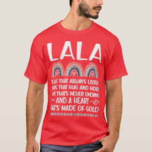 Womens A Heart Of Gold Lala Grandmother Appreciati T-Shirt
