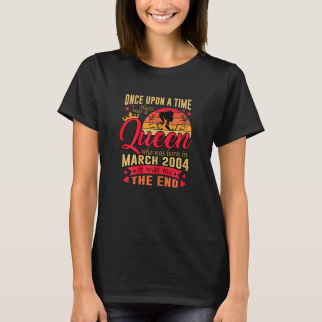 Womens A Queen Born In March 1968 55th Birthday 55 T-Shirt (Front)
