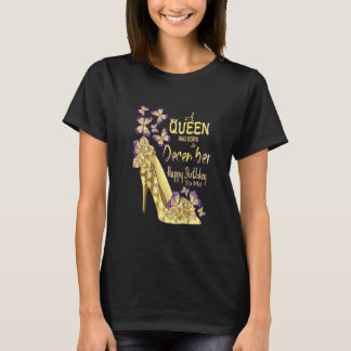 Womens A Queen Was Born In December Happy Birthday T-Shirt