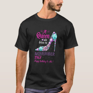 Womens A queen was born in November 54th Birthday  T-Shirt
