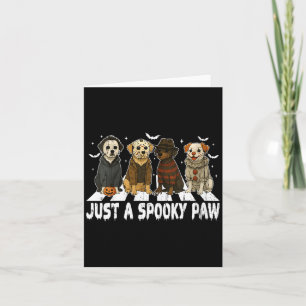 Womens A Spooky Paw Halloween Dog Halloween Card