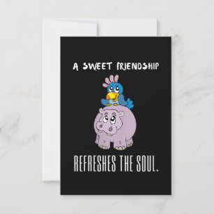 Womens A Sweet Friendship Refreshes  Soul Purple Card