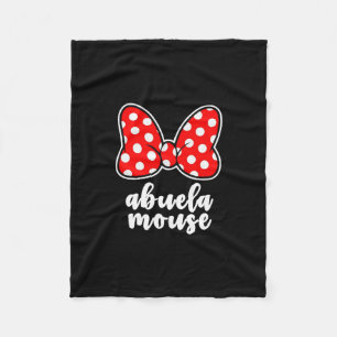 Womens Abuela Mouse Family Vacation Bow Fleece Blanket