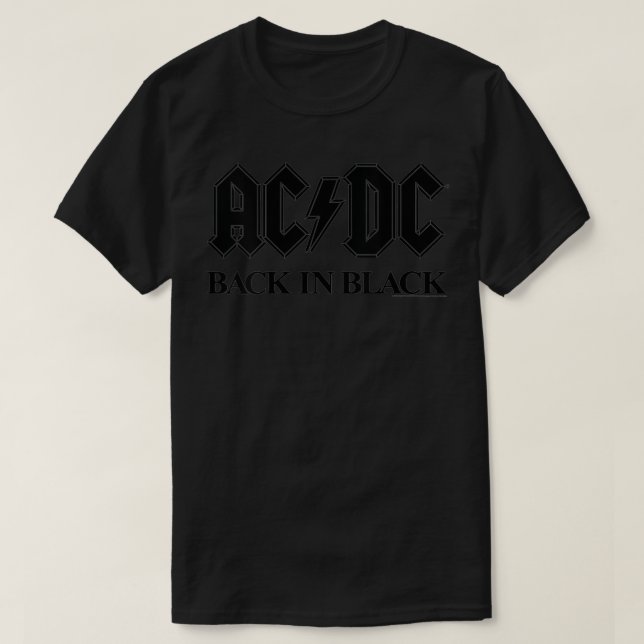 Womens ACDC  Bold Black VNeck  T-Shirt (Design Front)