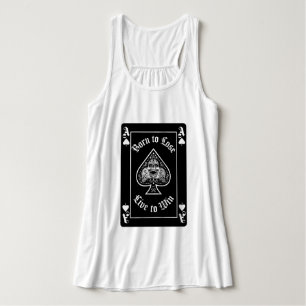 Women's Ace of Spades Black Playing Card Tshirt
