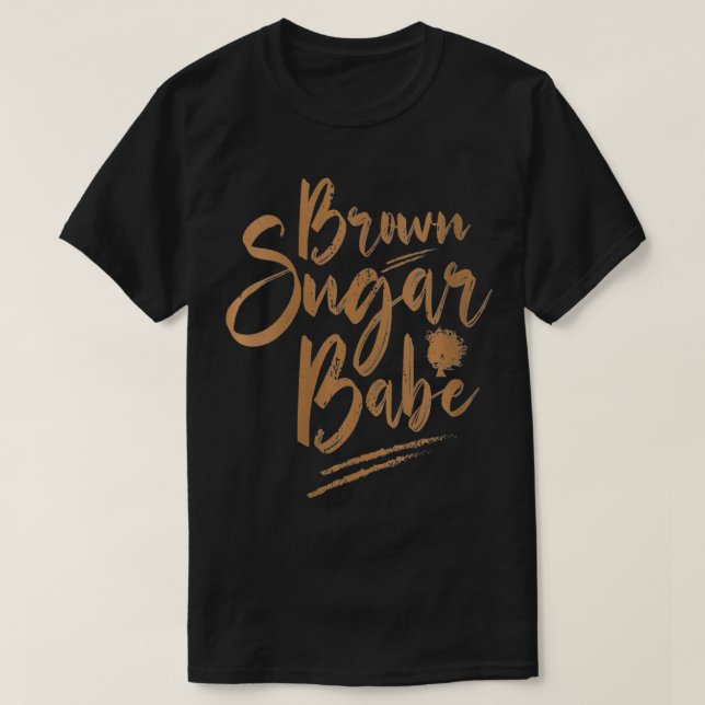Womens African American Black Melanin Skin Brown S T-Shirt (Design Front)