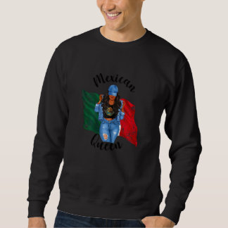 Womens African Mexican Queen Mexico Crest Emblem S Sweatshirt