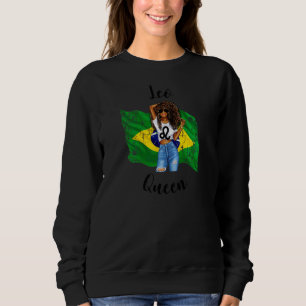Womens Afro Brazilian Leo Queen African Zodiac Bra Sweatshirt