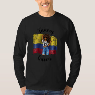 Womens Afro Colombian Taurus Queen African Zodiac T-Shirt