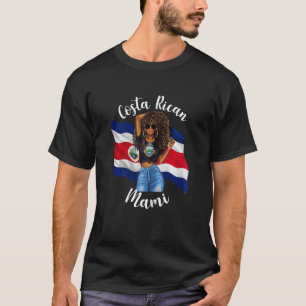 Womens Afro Costa Rican Mami Black Afro Woman Cost T-Shirt