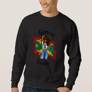Womens Afro Grenada Gemini Queen African Grenadian Sweatshirt