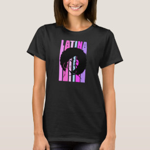 Womens Afro Latina Queen Black African American Ha T-Shirt
