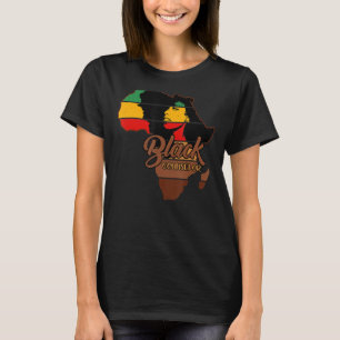 Womens Afro Melanin Black Counsellor Back History T-Shirt