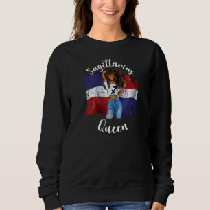 Womens Afro Sagittarius Queen From Dominican Repub Sweatshirt