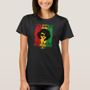 Womens Afro Woman Juneteenth Is My Independence Da T-Shirt