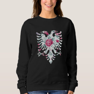 Womens Albanian Eagle Flag For Kosovo Albanians Cu Sweatshirt