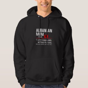 Womens Albanian Mum Definition Mothers Day Mam Hoodie