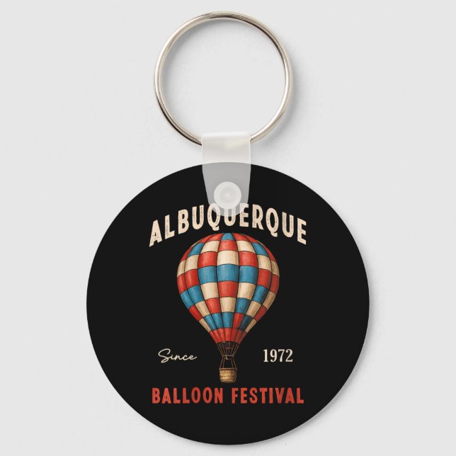 Womens Albuquerque Balloon Festival New Mexico Fie Key Ring (Front)
