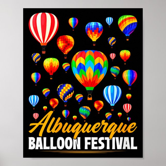 Womens Albuquerque Hot Air Balloon Festival Balloo Poster (Front)