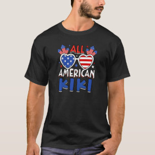 Womens All American Kiki 4th Of July American Flag T-Shirt
