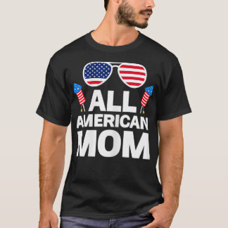 Womens All American Mum American Mum  T-Shirt