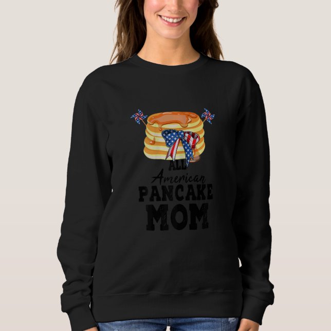 Womens All American Pancake Mom Women 1 Sweatshirt (Front)