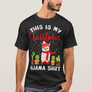 Womens Alpaca Christmas Pajama Gift Pyjamas Xmas F T-Shirt