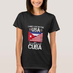 Womens American Cuban Roots Flag My Story Began T-Shirt