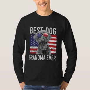 Womens American Flag Best Dog Grandma Ever Giant T-Shirt