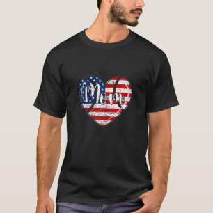 Womens American Flag Tennis Mom Apparel 4th Of J T-Shirt