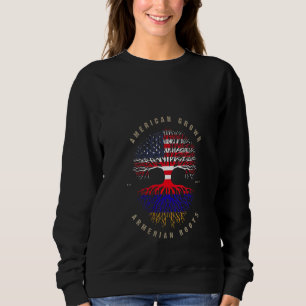 Womens American Grown Armenian Heart Love Armenia Sweatshirt
