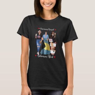 Womens American Raised Bahamas Blood Usa Flag Baha T-Shirt