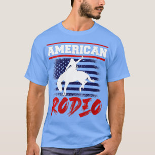 Womens American Rodeo Cowboy Horse Bull Riding For T-Shirt