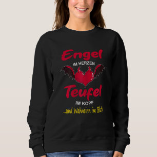 Womens Angel In The Heart Devil In The Head And Ma Sweatshirt