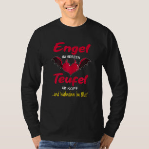 Womens Angel In The Heart Devil In The Head And Ma T-Shirt