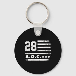 Womens Aoc 2028 A.o.c. 2028 For President American Key Ring