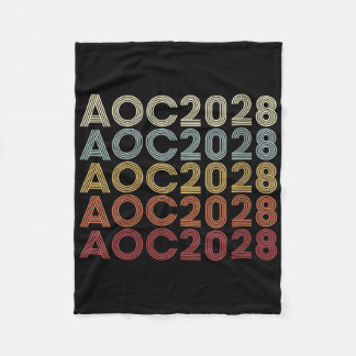 Womens Aoc 2028 A.o.c. 2028 For President Aoc 28 E Fleece Blanket