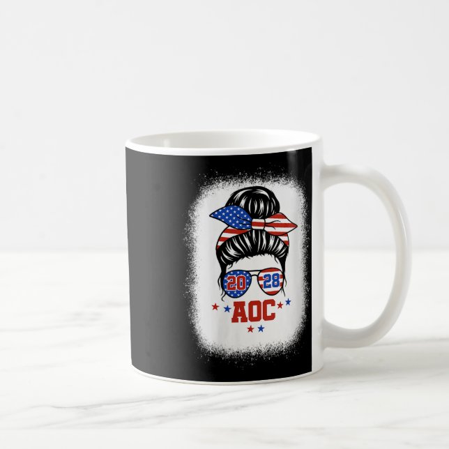 Womens Aoc 2028 A.o.c. 2028 For President Messy Bu Coffee Mug (Right)