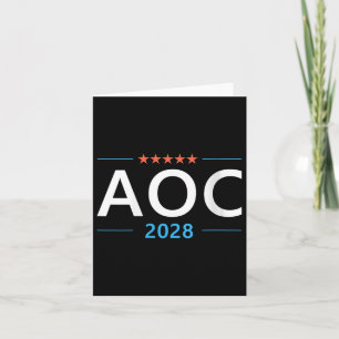 Womens Aoc 2028 Alexandria Ocasio-cortez For Presi Card
