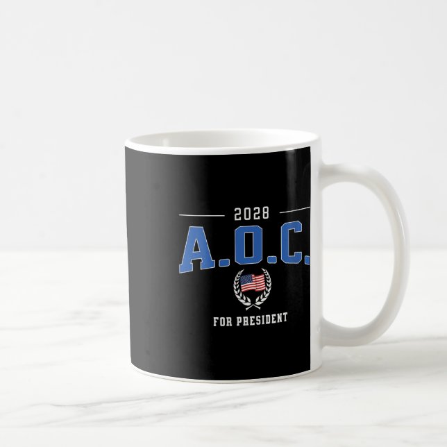 Womens Aoc 2028 For President Alexandria Ocasio-co Coffee Mug (Right)
