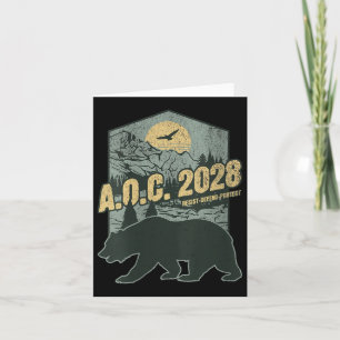 Womens Aoc 2028 For President Resist Bear Alexandr Card