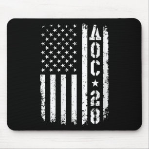 Womens Aoc 2028 Us Flag V-neck Mouse Pad