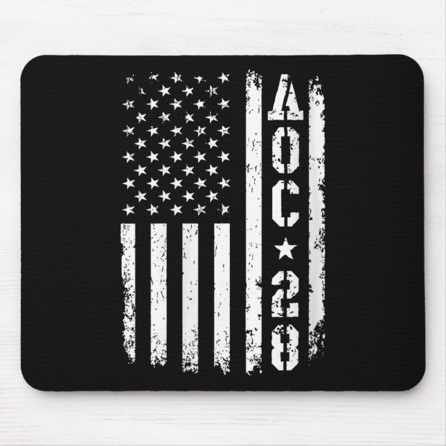 Womens Aoc 2028 Us Flag V-neck  Mouse Pad (Front)