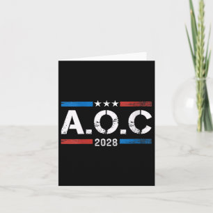 Womens Aoc Alexandria Ocasio Cortez 2028 For Presi Card