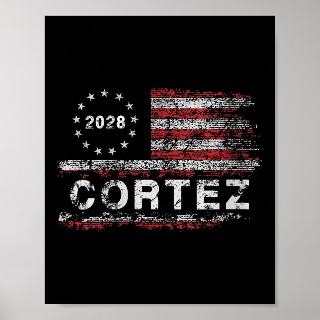 Womens Aoc Alexandria Ocasio Cortez 2028 For Presi Poster (Front)
