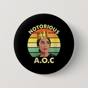 Womens Aoc Alexandria Ocasio-cortez First Female P 6 Cm Round Badge