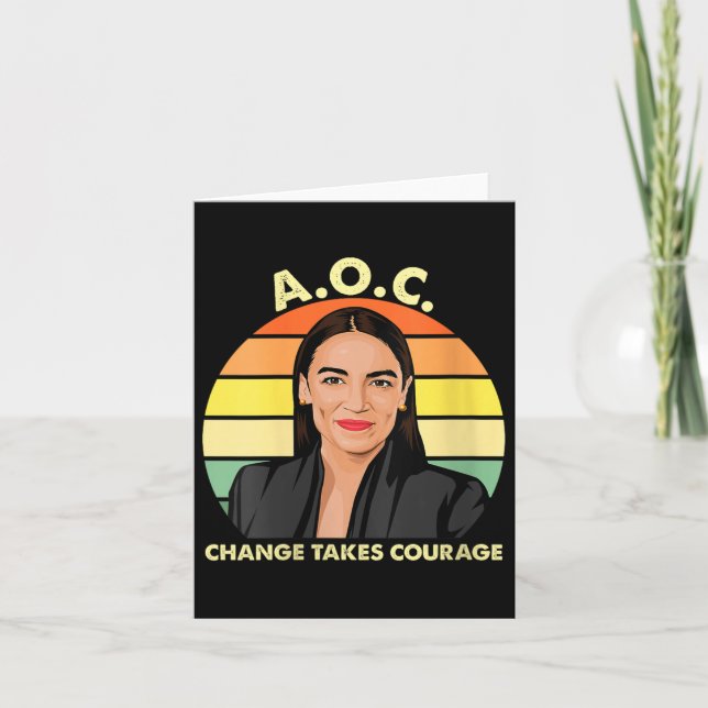 Womens Aoc Alexandria Ocasio-cortez First Female P Card (Front)