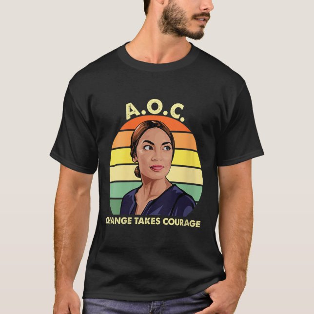 Womens Aoc Alexandria Ocasio-cortez First Female P T-Shirt (Front)